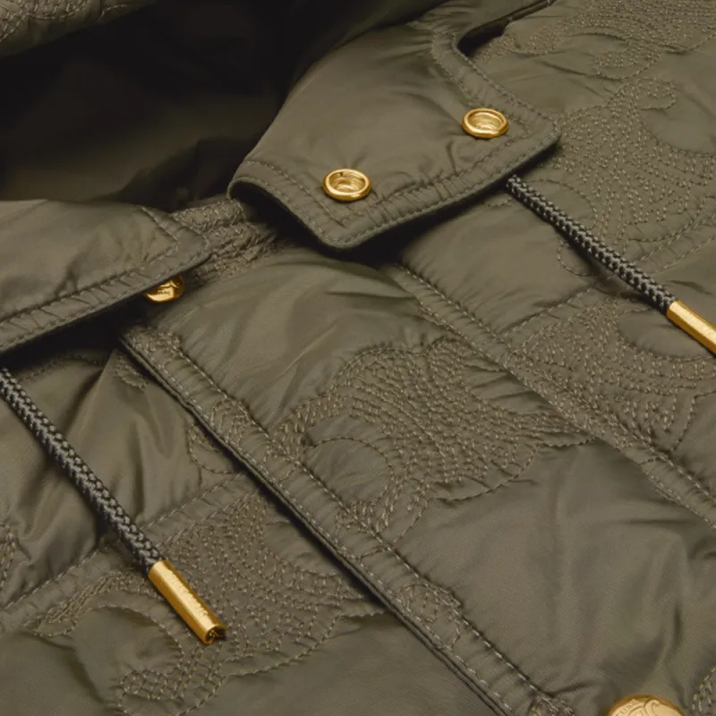 CELINE Cropped Triomphe Down Jacket In Lightweight Nylon-3
