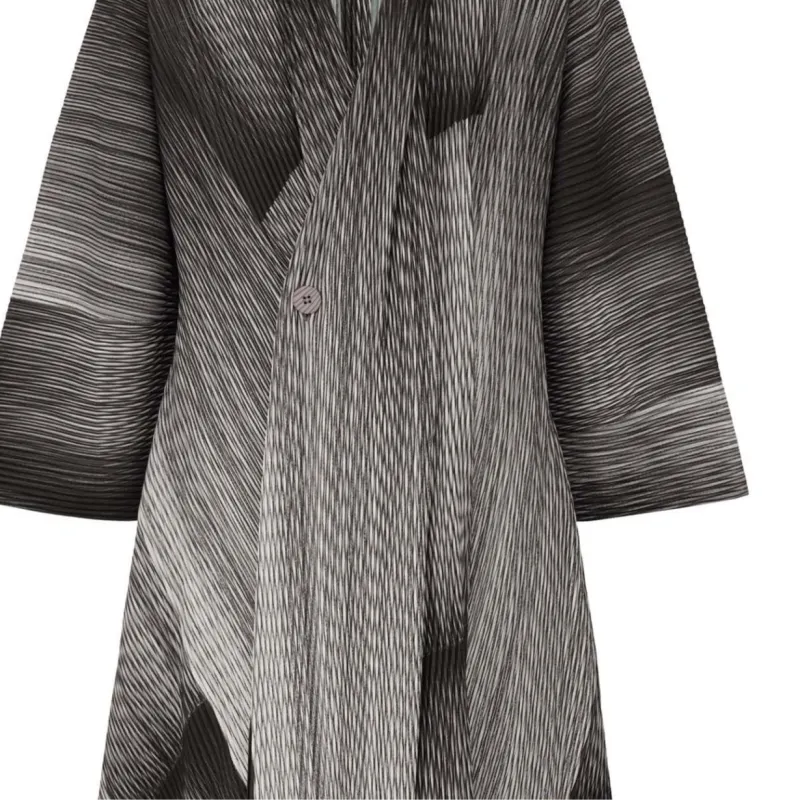 Homme Plissé Issey Miyake FW24 Trench Coat Men's Gray-1