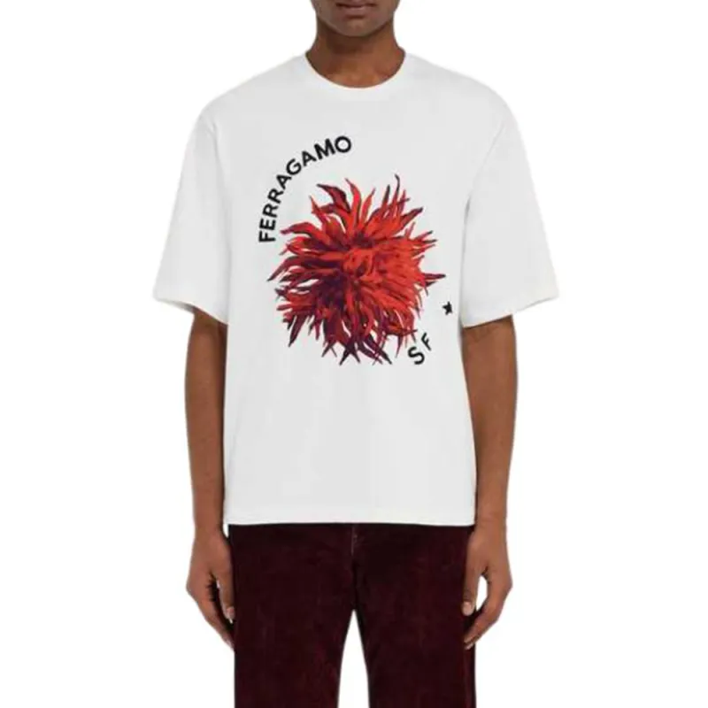 Ferragamo Maxi print Detail T shirt-1