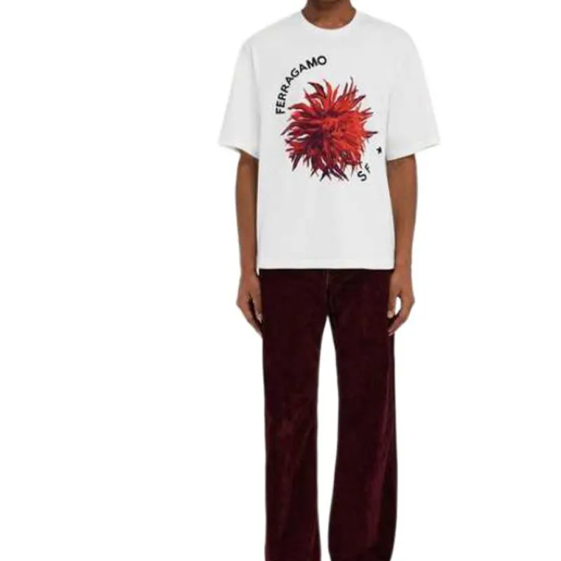 Ferragamo Maxi print Detail T shirt-2