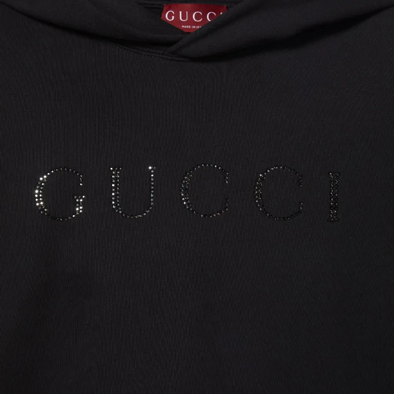 GUCCI Logo Embellished Hoodie-4