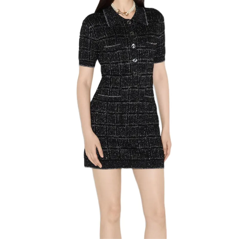 GUCCI FW24 Short Sleeved Dresses Women's Black-1