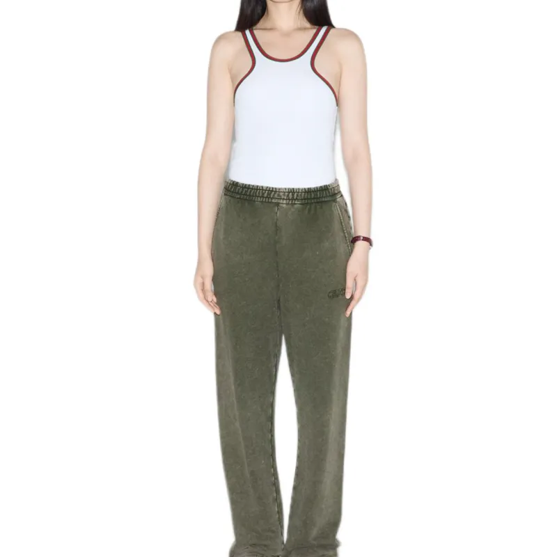 GUCCI Logo embroidered Cotton Track Pants-1