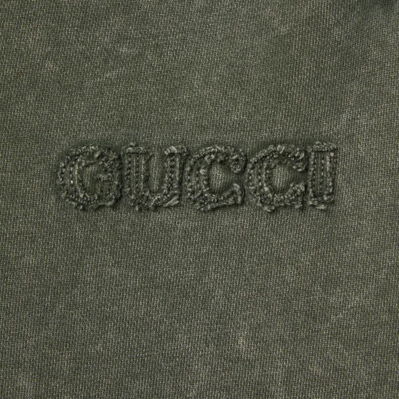 GUCCI Logo embroidered Cotton Track Pants-5