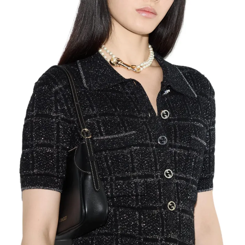 GUCCI FW24 Short Sleeved Dresses Women's Black-5