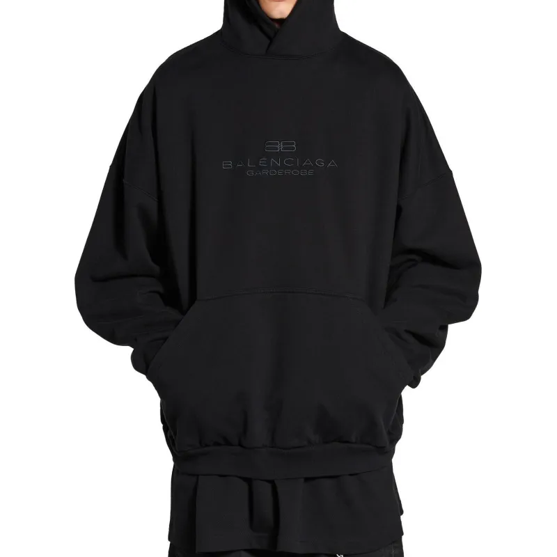 Balenciaga Logo Embroidered Hoodie-5