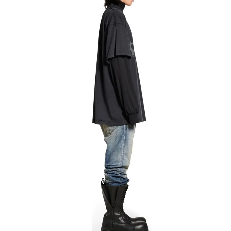 Balenciaga 3b Liquefied Oversized T Shirt-4