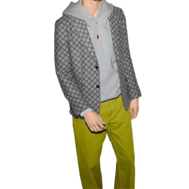 GUCCI SS25 Business Suit Coat Men's Gray-5