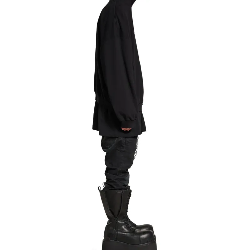 Balenciaga Logo Embroidered Hoodie-4