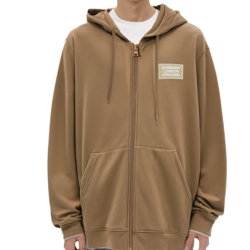 Burberry Hove Logo Print Zip Hoodie-5