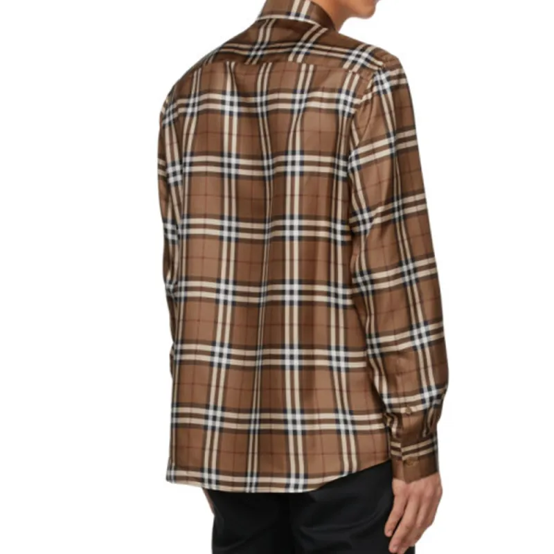 Burberry Shirts Men Brown-11