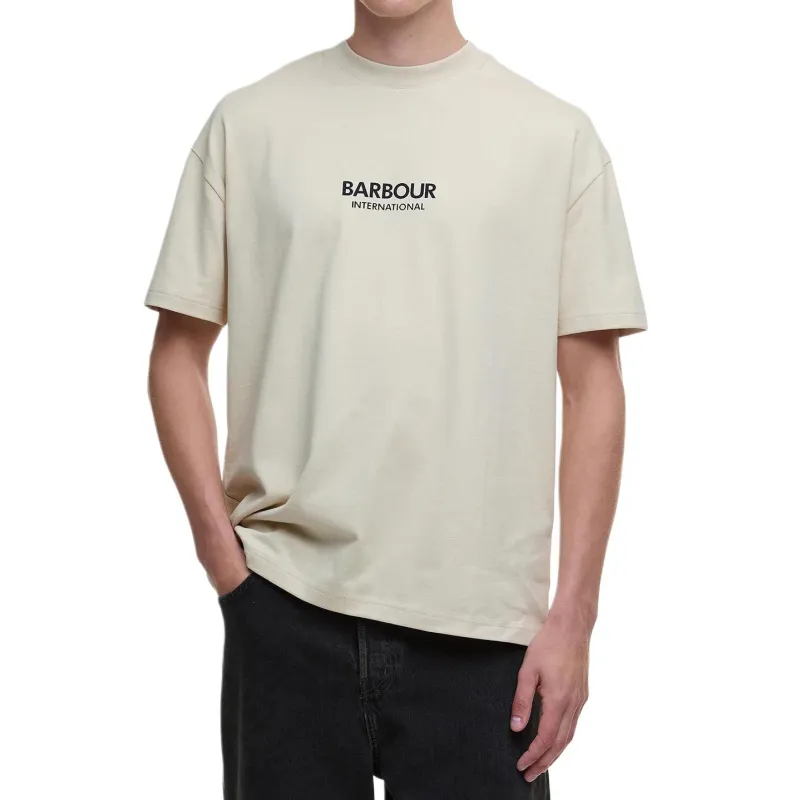 BARBOUR FW24 T-Shirt Men's Oyster Gray Color-1