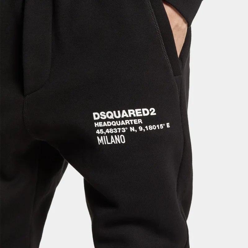 DSQUARED 2 Logo Printed Slim Cut Tapered Track Pants-4