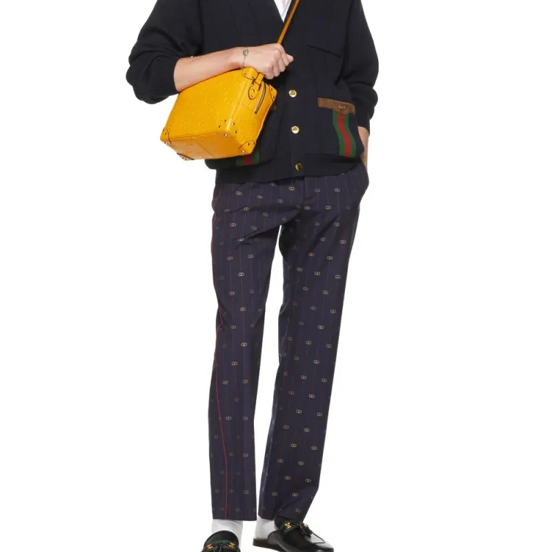 GUCCI Casual Pants Men Marine Blue-5