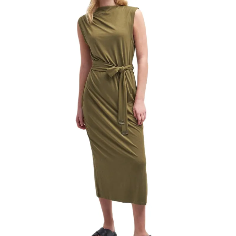 BARBOUR FW24 Sleeveless Dress Women's Khaki-1