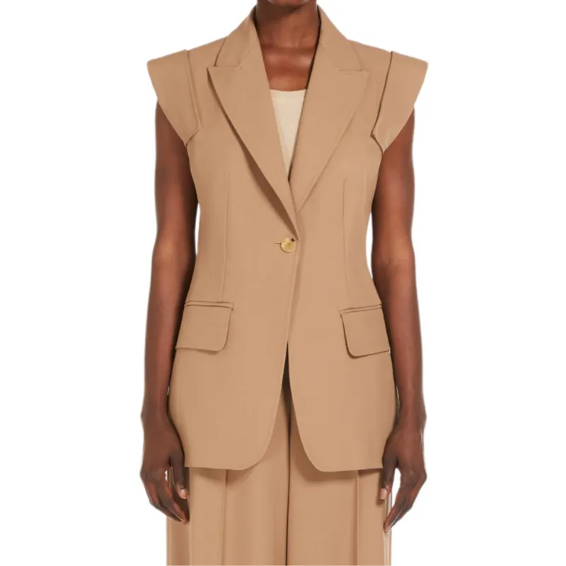 MaxMara Bergamo Single Breasted Sleeveless Jacket-1
