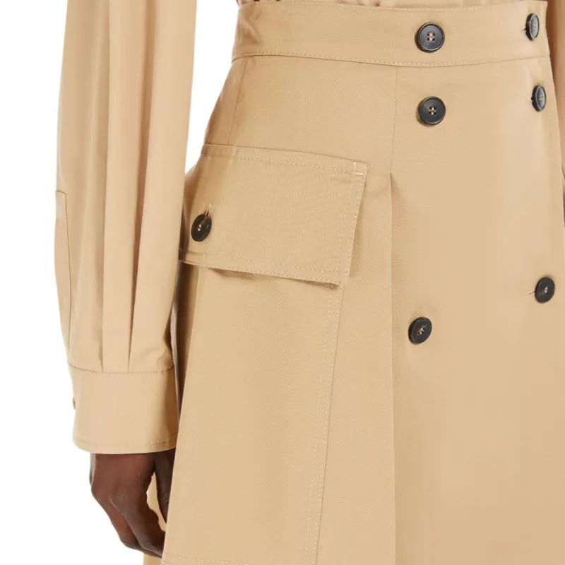 WEEKEND MaxMara Zebio Casual Short Skirts Women's Beige-4