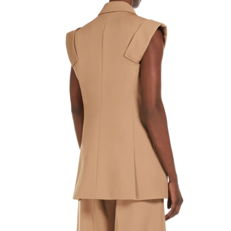 MaxMara Bergamo Single Breasted Sleeveless Jacket-2