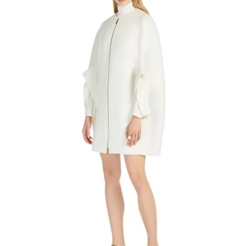 MaxMara Zip Up Crewneck Short Sleeved Coat-3