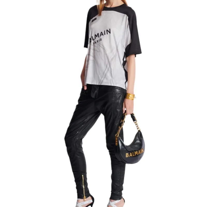 BALMAIN Quilted Leather Trousers-4