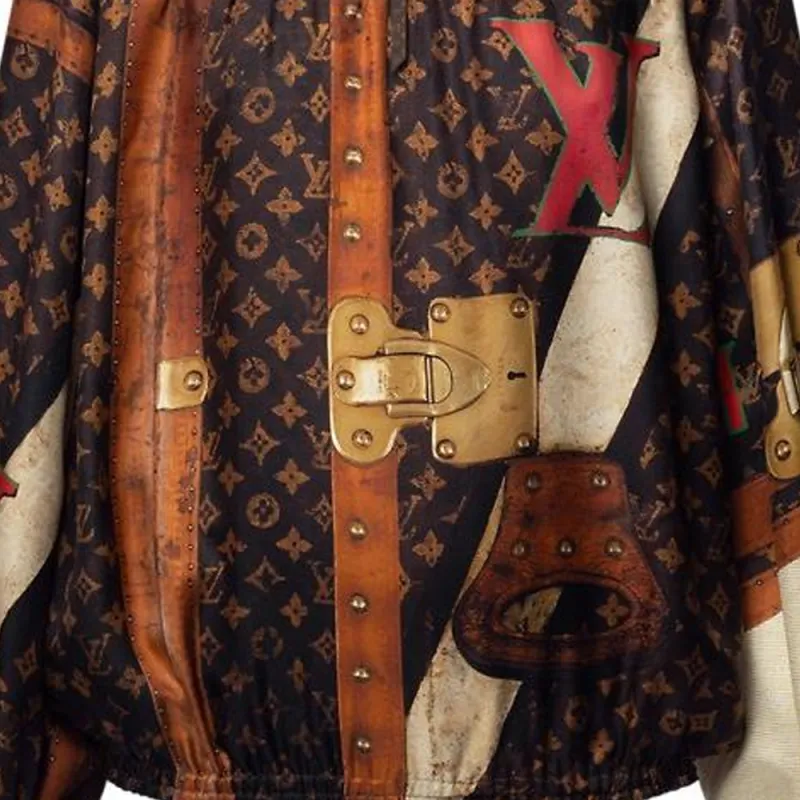 LOUIS VUITTON SS24 Velvet feel Coat Women's Multicolor-4