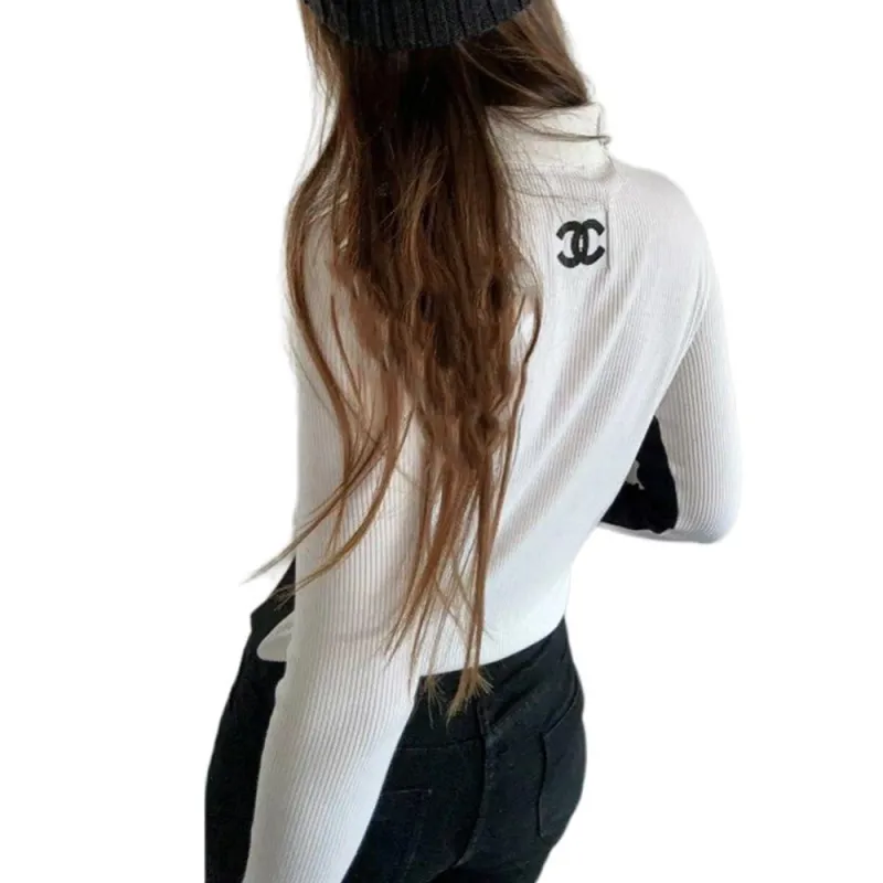 CHANEL 24 New Spring And Summer Arrivals Sweater Women's White-3