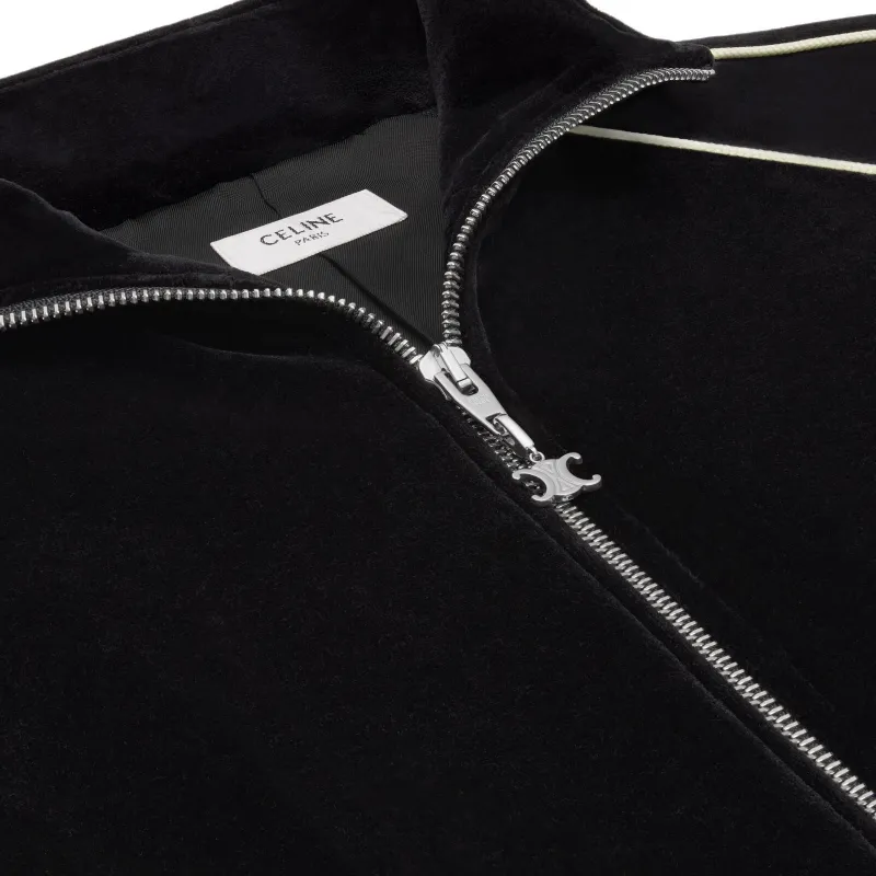 CELINE Triomphe Tracksuit Jacket In Velvet Jersey-2