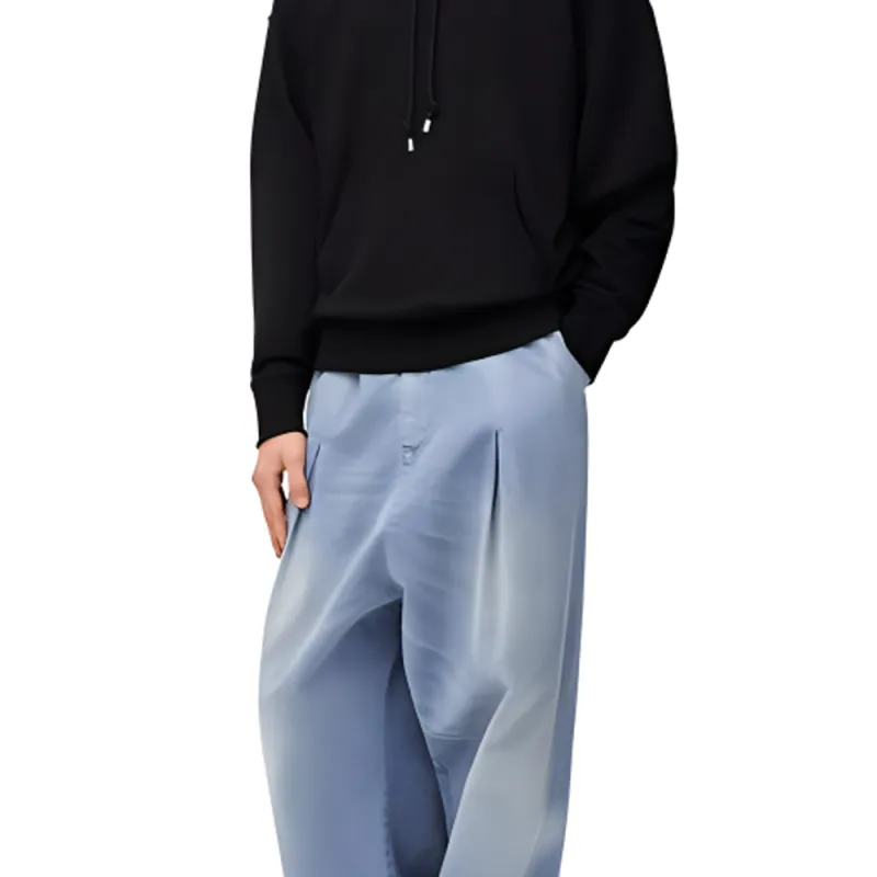 LOEWE Logo Embroidered Drawstring Hoodie-3