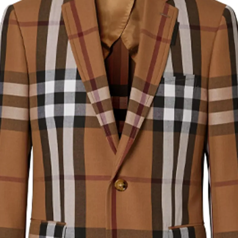 Burberry Checked Tailored Blazer-4