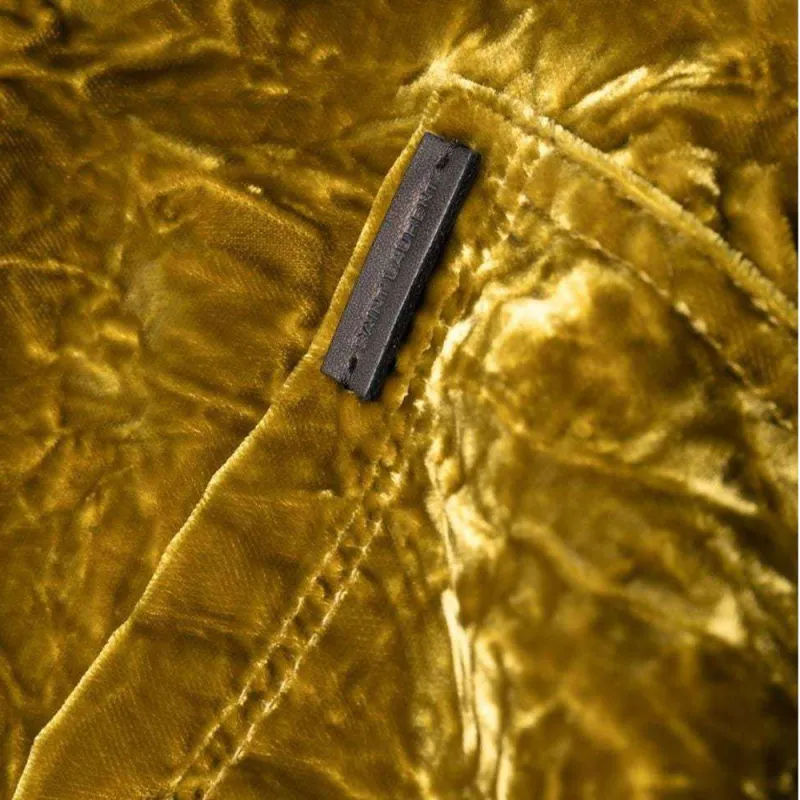 SAINT LAURENT Velvet effect Slim cut Trousers-5
