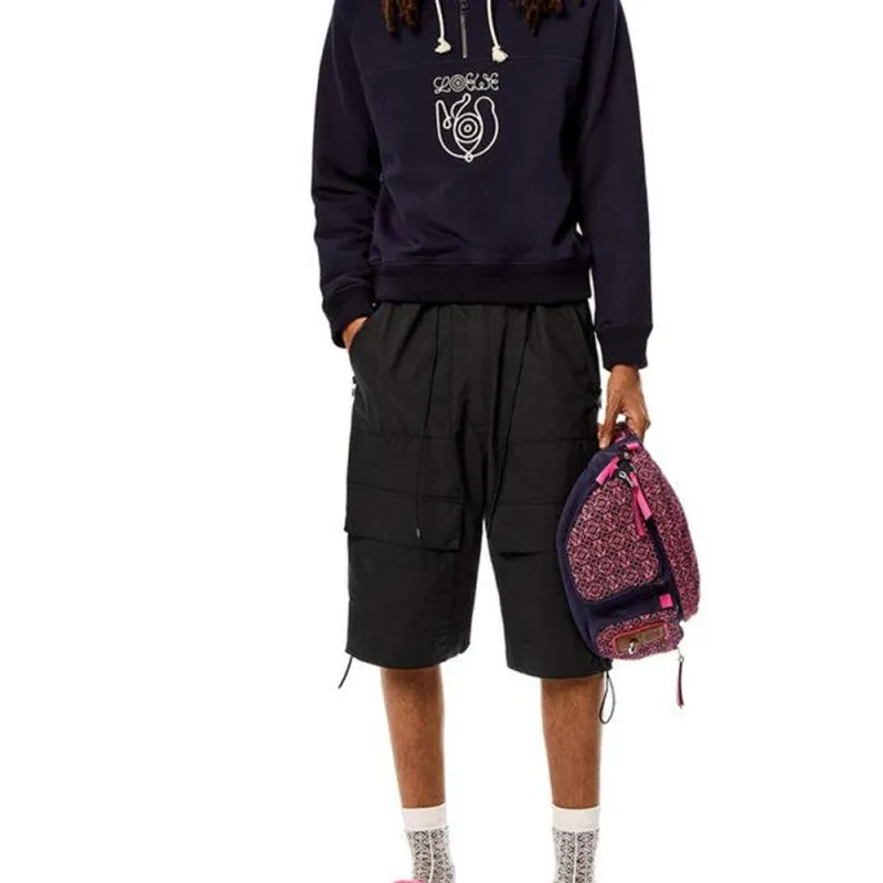LOEWE Cargo Shorts Men Black-4