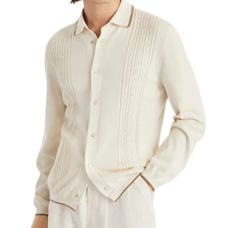 Brunello Cucinelli SS25 Shirt Men's Beige Yellow-1