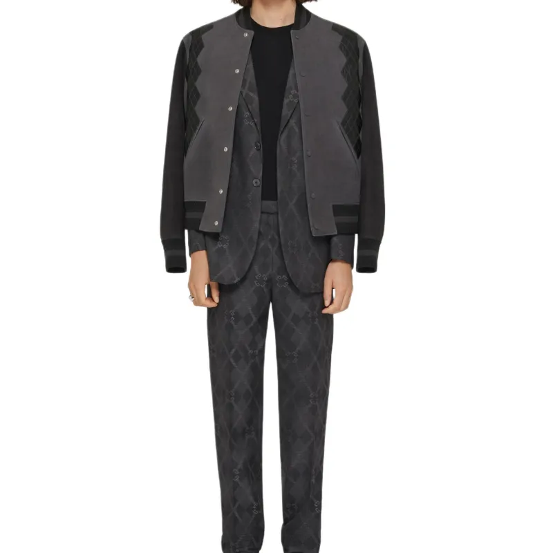 GIVENCHY FW24 Leather Jacket Men's Gray-1
