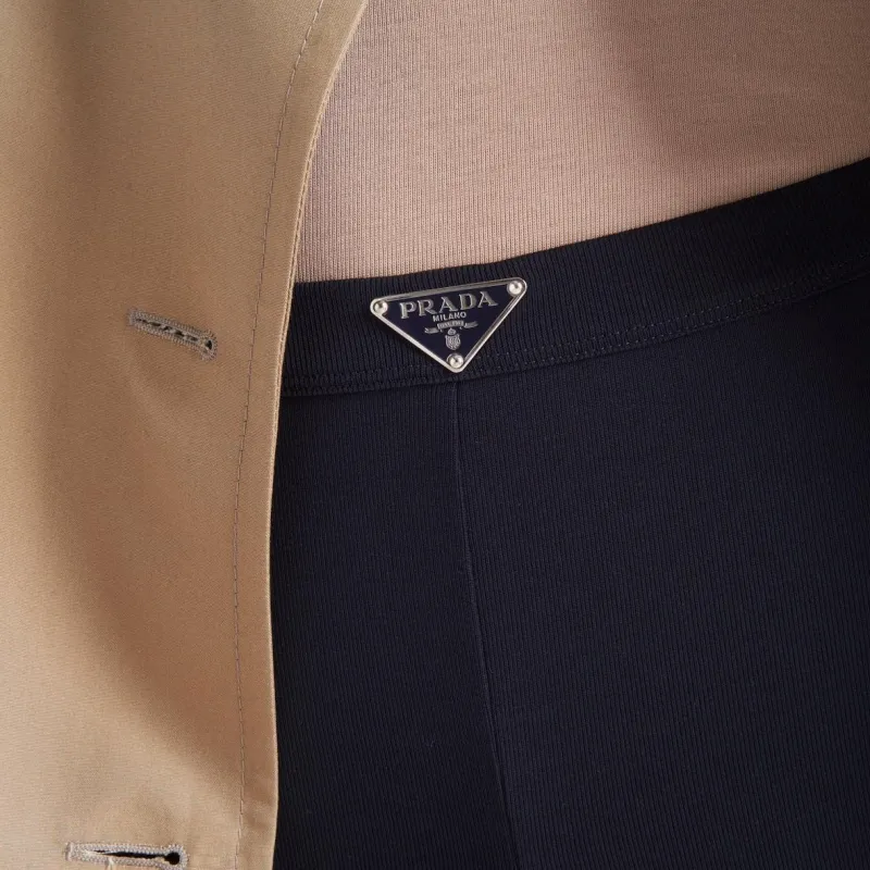 PRADA Ribbed Cotton Trousers-4