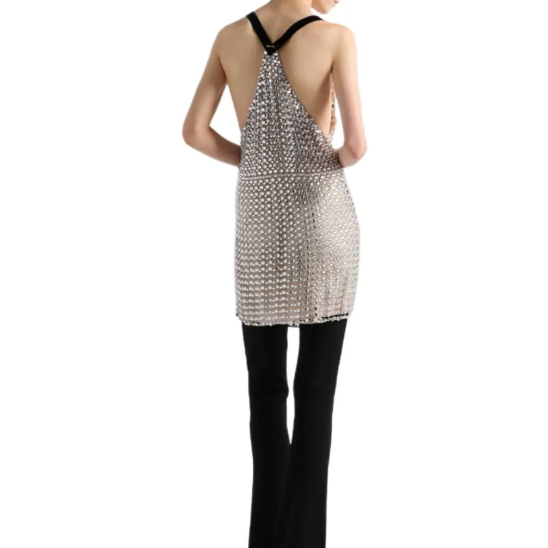 PRADA FW24 Slip Dress Women's Crystal-2