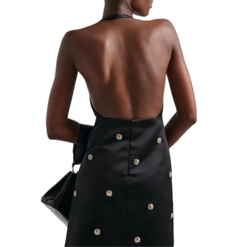 PRADA FW24 Slip Dress Women's Black-5