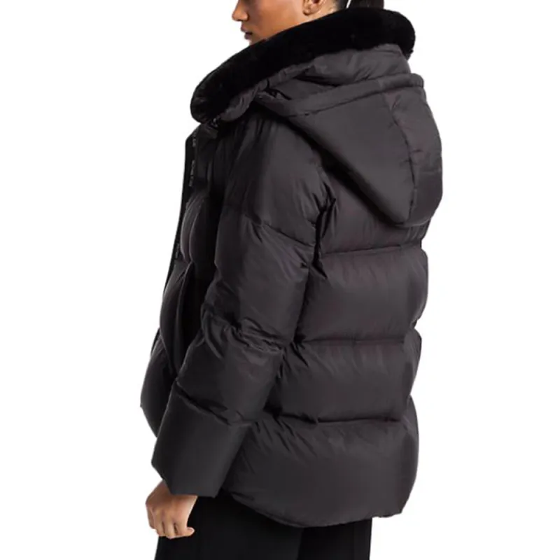 MICHAEL KORS Quilted Puffer Jacket With Faux Fur Collar-0