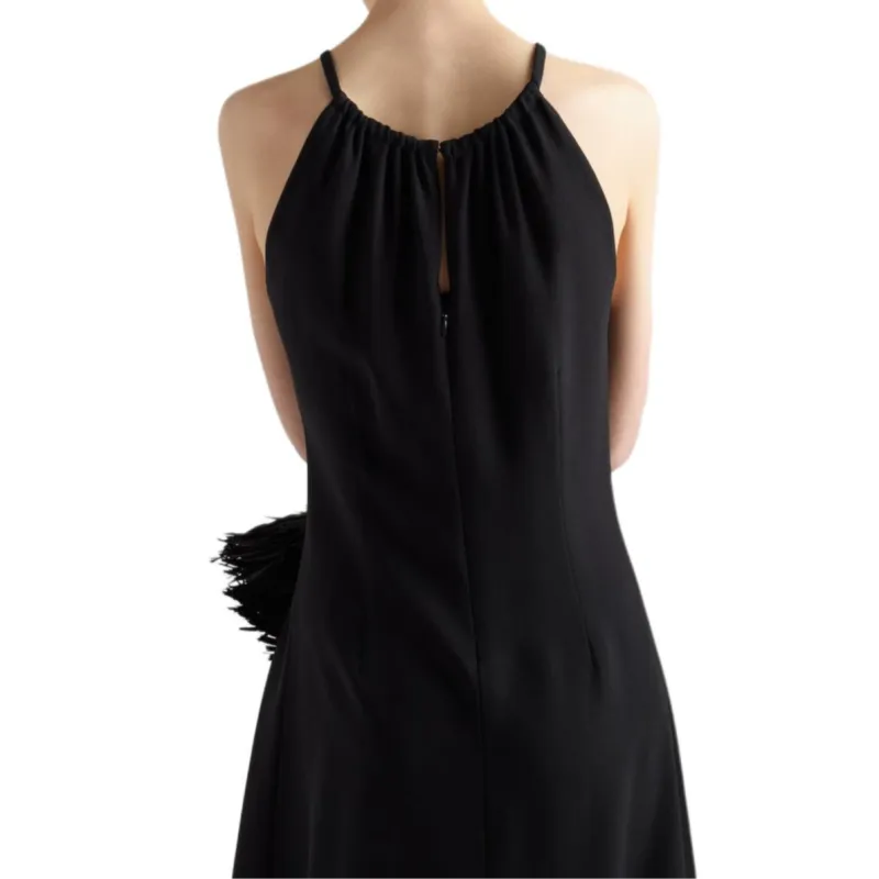 PRADA SS25 Slip Dress Women's Black-2