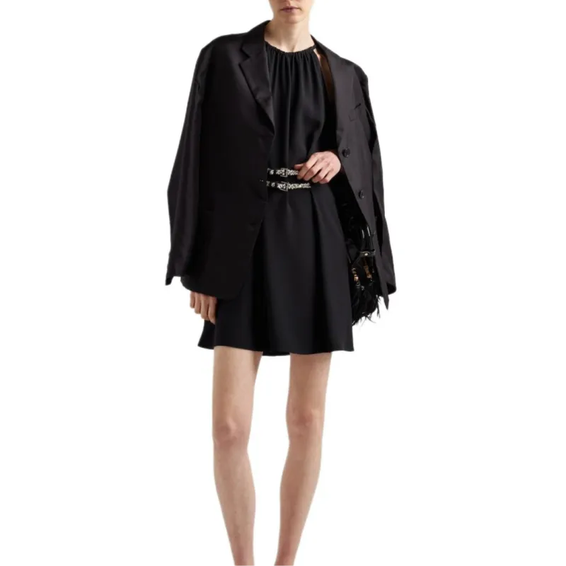 PRADA SS25 Slip Dress Women's Black-1