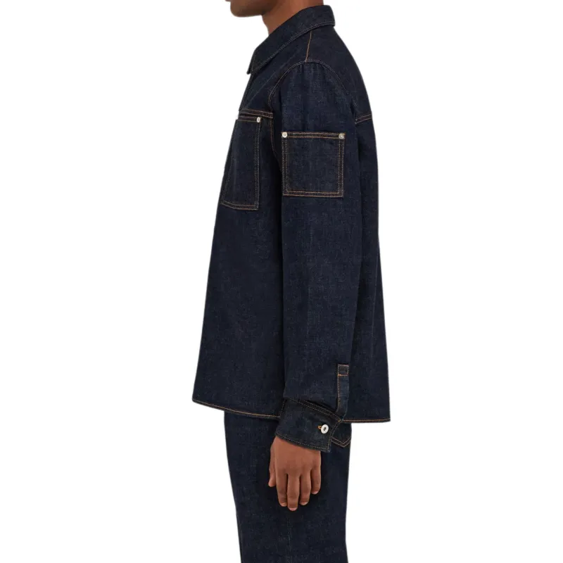 Ferragamo Long Sleeved Denim Shirt-4