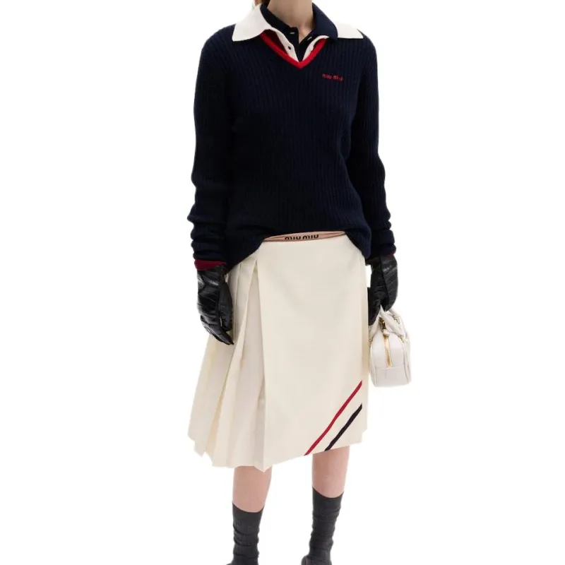 MIU MIU FW24 Casual Long Skirt Women's Natural-1