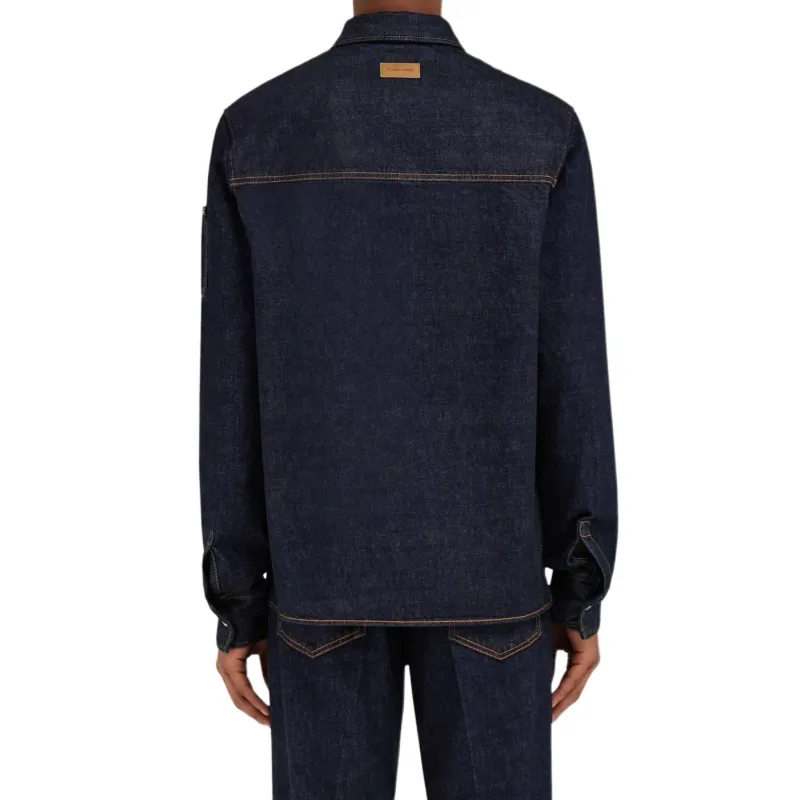 Ferragamo Long Sleeved Denim Shirt-3
