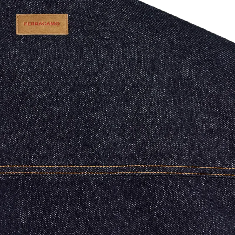 Ferragamo Long Sleeved Denim Shirt-6