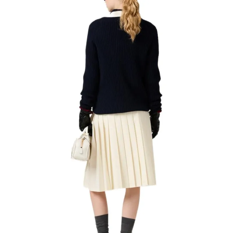 MIU MIU FW24 Casual Long Skirt Women's Natural-2