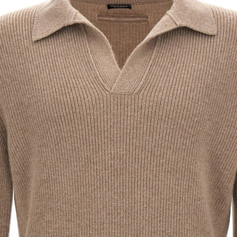 Ermenegildo Zegna V Neck Long Sleeved Jumper-4