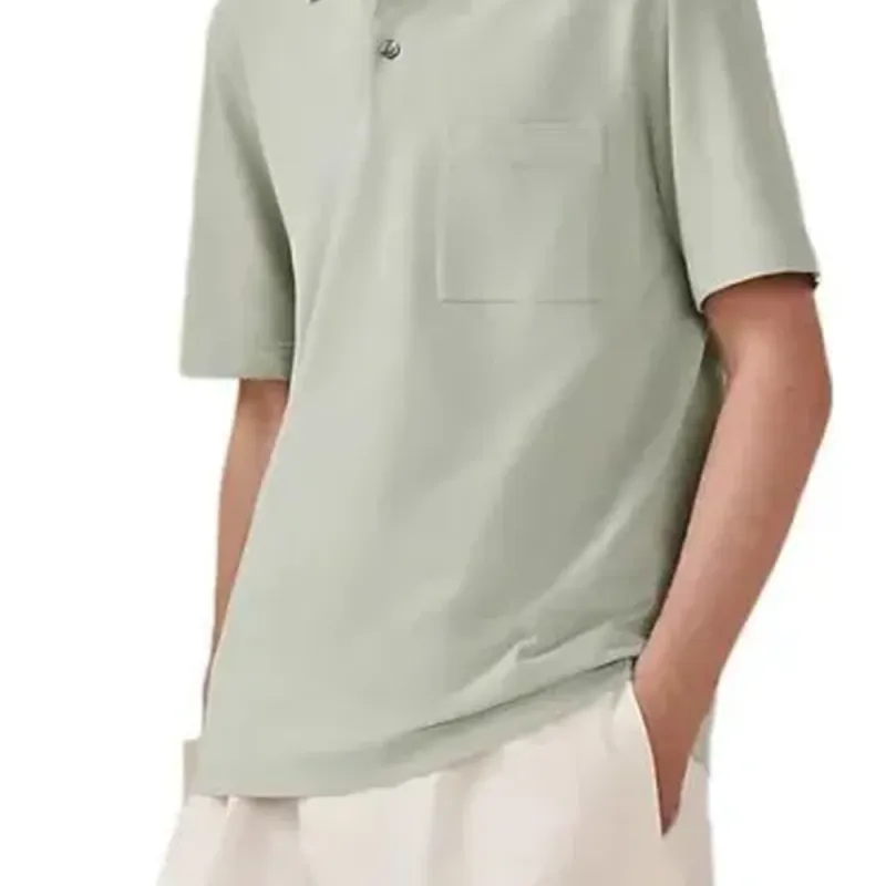 HERMES SS23 Polo Shirt Men's Moss-2