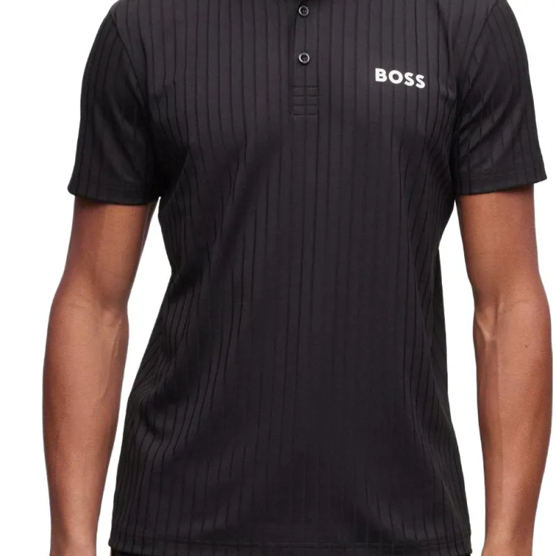 HUGO BOSS Ribbed Polo Shirt-5