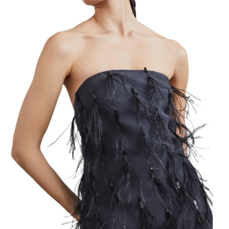 Brunello Cucinelli Feather-detail Gown-4