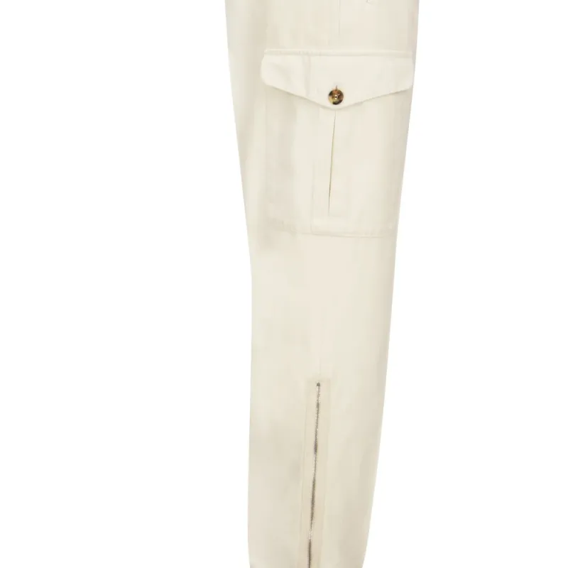 Brunello Cucinelli Pleat Detailed Tapered Cargo Pants-4