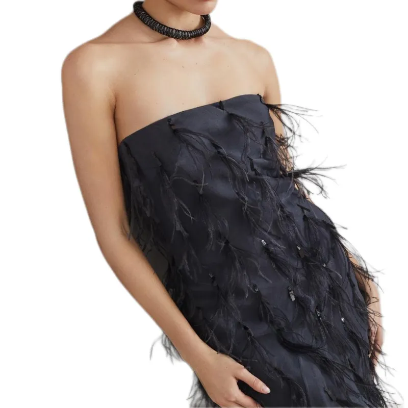 Brunello Cucinelli Feather-detail Gown-5
